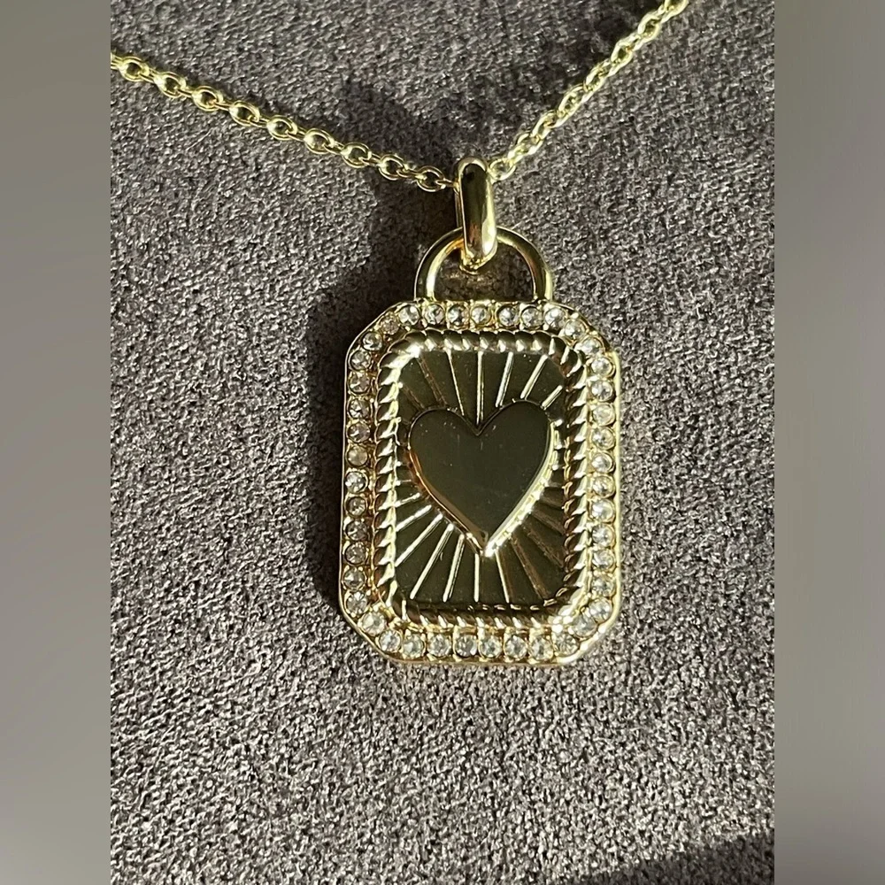 Necklace,Gold Heart Pendant Necklace,